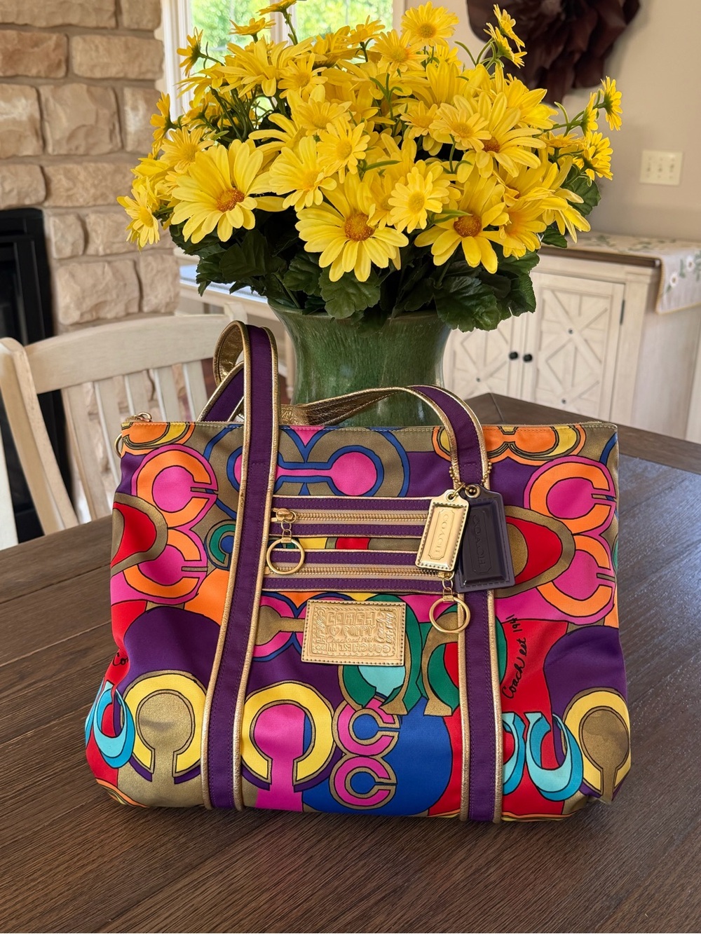 RARE Vintage Coach Poppy Pop C Glam Tote Bag 14365 Excellent Condition Y2K - Picture 13 of 16